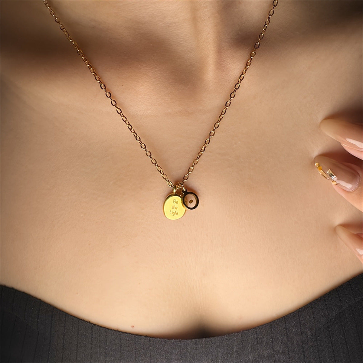 Stainless Steel Mustard Seed Faith Pendant Necklace