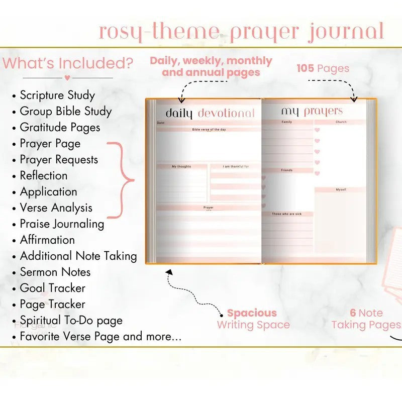 Prayer Diary Bible Learning And Gratitude Tracking Notebook